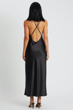 Load image into Gallery viewer, Black Satin Dress | Bambi Slip by Anox the label
